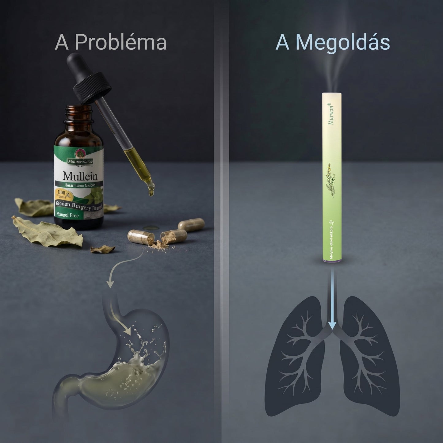 🇭🇺 High-Quality Hungarian Product with Domestic Shipping 🥇 Murwon® Herbal Lung-Cleansing Diffuser 🧄(👨‍⚕️ Effective Help for Cough, Sore Throat, Shortness of Breath, Mucus, Nasal Congestion, Bronchitis, Allergy Symptoms and Lung Problems) ❤️