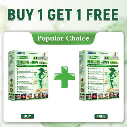𝐈𝐧𝐬𝐋𝐞𝐦𝐨𝐧® Moringa × Berberine × AMPK 10-in-1 Metabolic Support Nano Microneedle Patch. Once daily. Supports weight, skin firmness, blood sugar balance, sleep and joint wellbeing