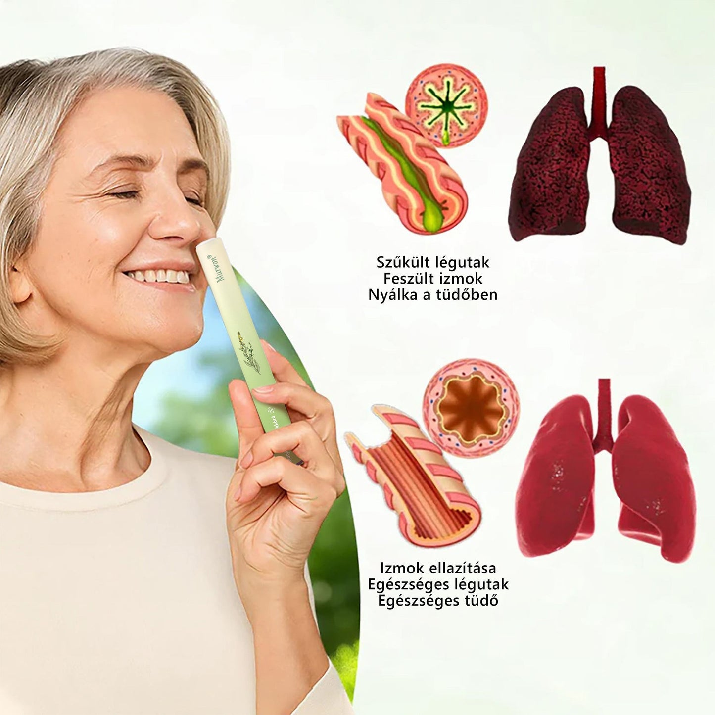 🇭🇺 High-Quality Hungarian Product with Domestic Shipping 🥇 Murwon® Herbal Lung-Cleansing Diffuser 🧄(👨‍⚕️ Effective Help for Cough, Sore Throat, Shortness of Breath, Mucus, Nasal Congestion, Bronchitis, Allergy Symptoms and Lung Problems) ❤️