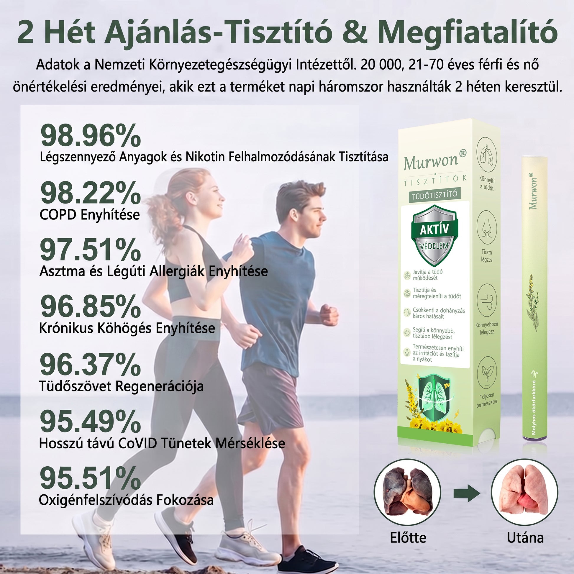 🇭🇺 High-Quality Hungarian Product with Domestic Shipping 🥇 Murwon® Herbal Lung-Cleansing Diffuser 🧄(👨‍⚕️ Effective Help for Cough, Sore Throat, Shortness of Breath, Mucus, Nasal Congestion, Bronchitis, Allergy Symptoms and Lung Problems) ❤️
